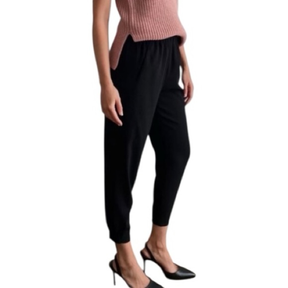 Aritzia Babaton Dexter Black High-Waist Tapered Jogger Pants Size S EUC